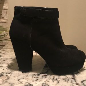 Platform booties heels 6.5